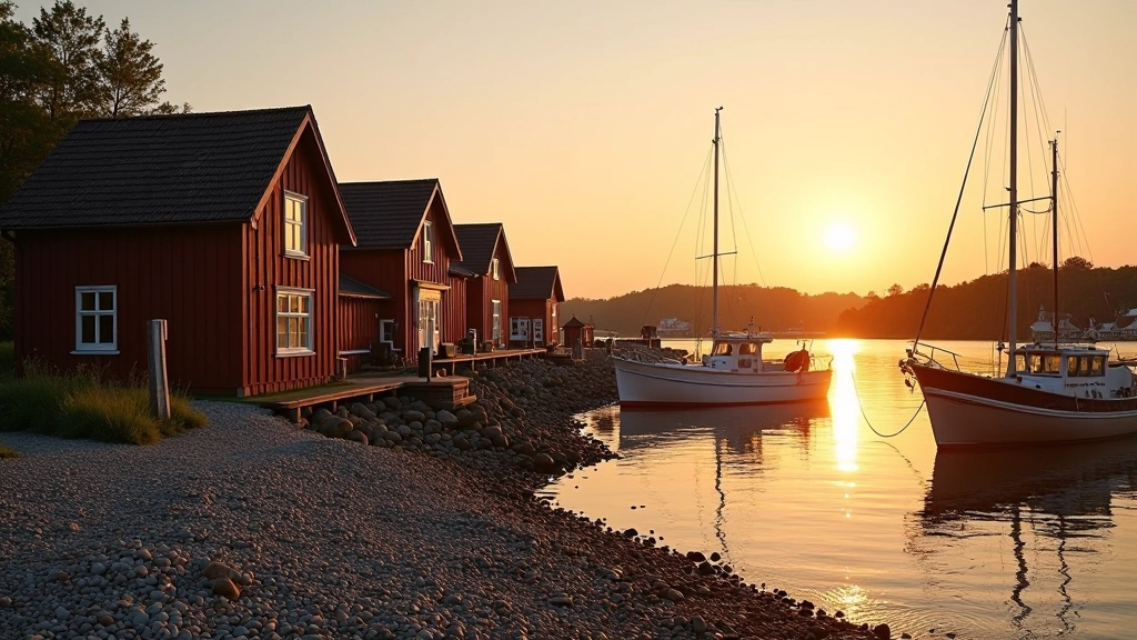 Käsmu kalurite küla sadama vaade, iidsed kalalaevad